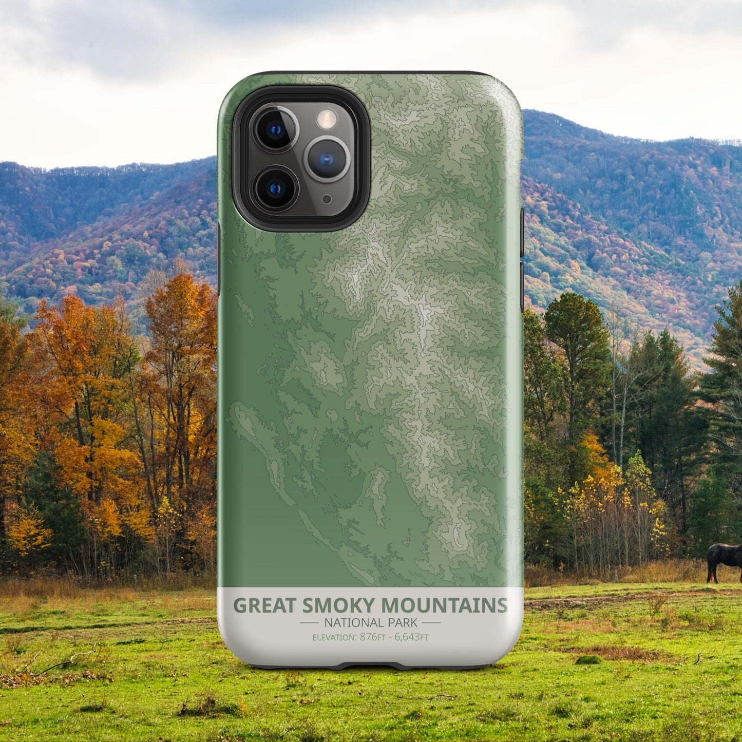 Great Smoky Mountains National Park Tough Case | For Apple iPhone 15, iPhone 15 Pro Max, iPhone 15 Plus, iPhone 14 Pro, iPhone 14, iPhone 13, 12, 11