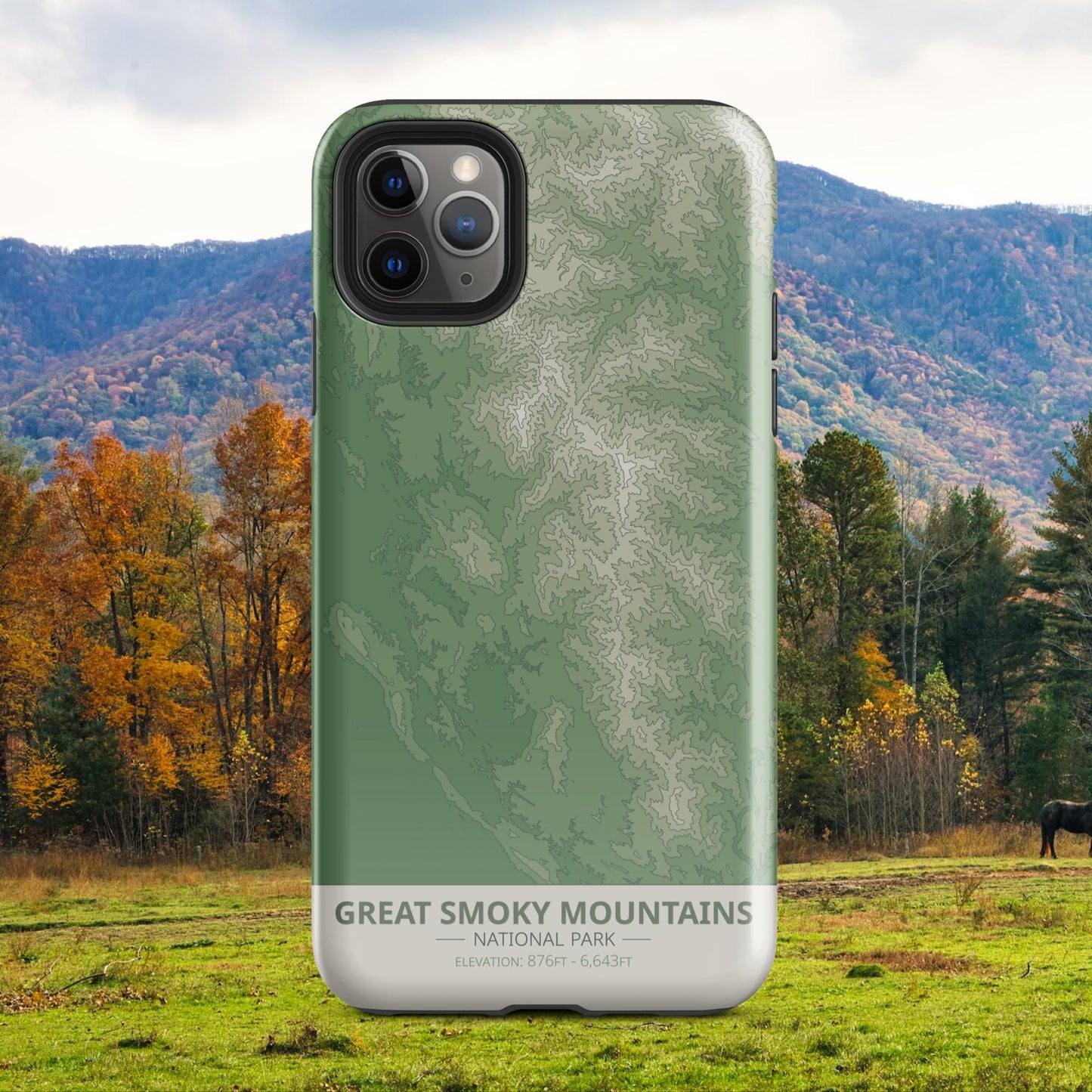 Great Smoky Mountains National Park Tough Case | For Apple iPhone 15, iPhone 15 Pro Max, iPhone 15 Plus, iPhone 14 Pro, iPhone 14, iPhone 13, 12, 11