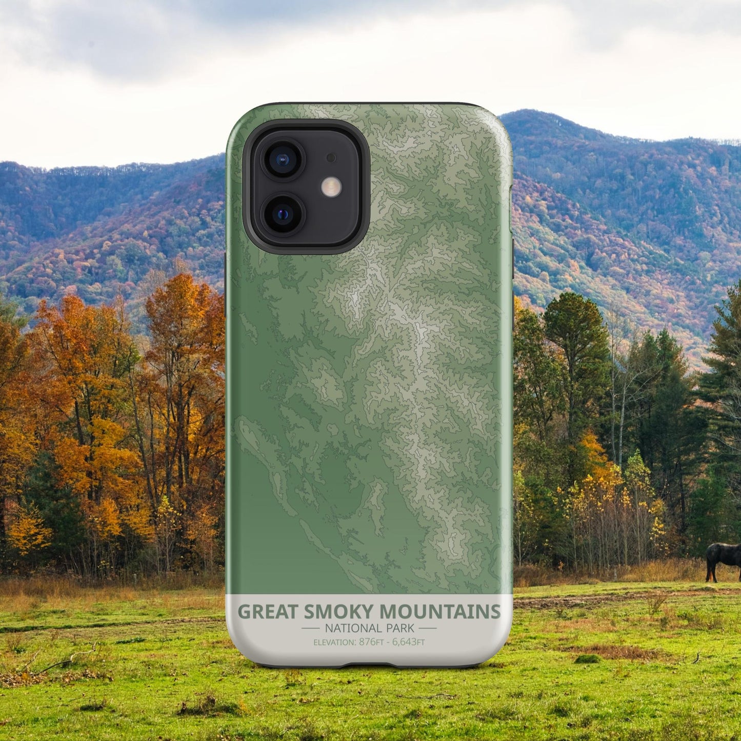 Great Smoky Mountains National Park Tough Case | For Apple iPhone 15, iPhone 15 Pro Max, iPhone 15 Plus, iPhone 14 Pro, iPhone 14, iPhone 13, 12, 11