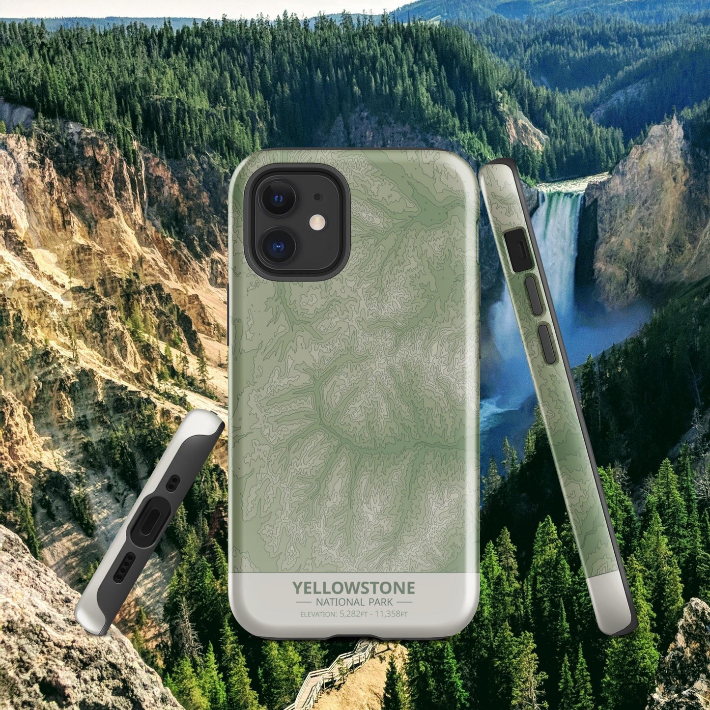 Yellowstone National Park Tough Case | For Apple iPhone 15, iPhone 15 Pro Max, iPhone 15 Plus, iPhone 14 Pro, iPhone 14, iPhone 13, 12, 11