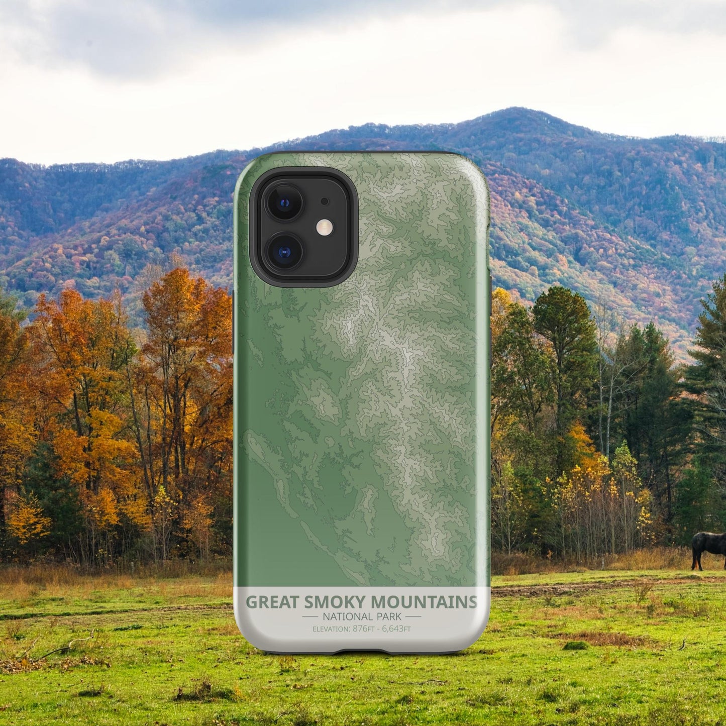 Great Smoky Mountains National Park Tough Case | For Apple iPhone 15, iPhone 15 Pro Max, iPhone 15 Plus, iPhone 14 Pro, iPhone 14, iPhone 13, 12, 11