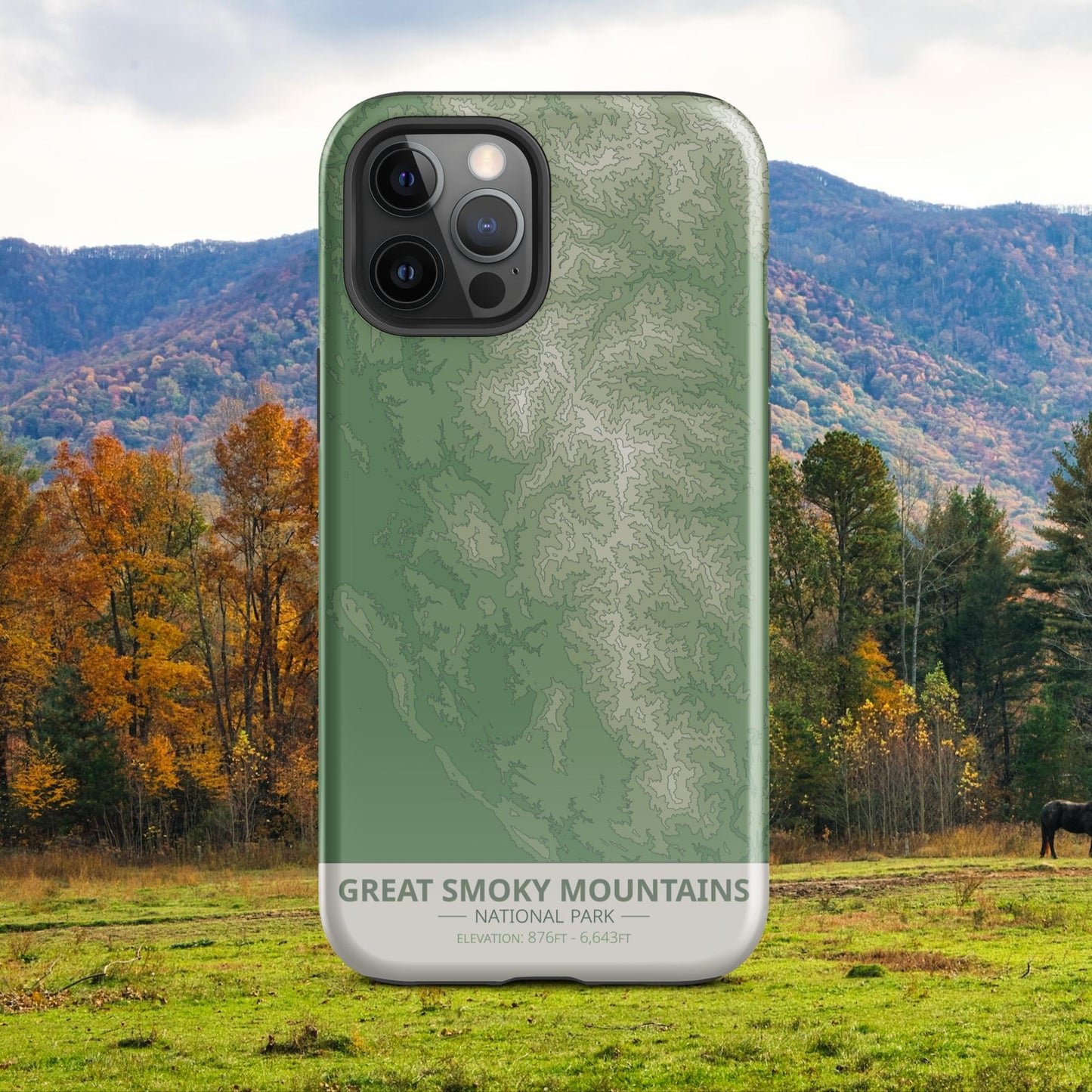 Great Smoky Mountains National Park Tough Case | For Apple iPhone 15, iPhone 15 Pro Max, iPhone 15 Plus, iPhone 14 Pro, iPhone 14, iPhone 13, 12, 11