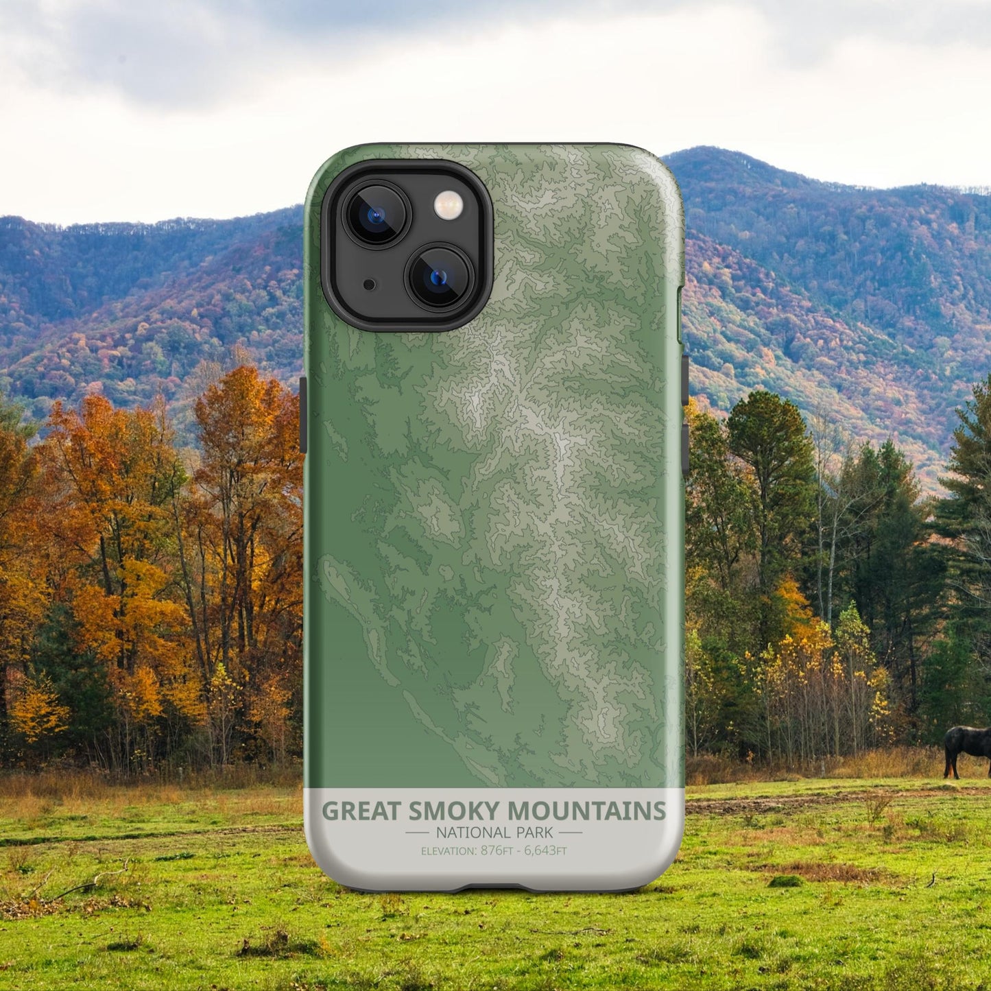 Great Smoky Mountains National Park Tough Case | For Apple iPhone 15, iPhone 15 Pro Max, iPhone 15 Plus, iPhone 14 Pro, iPhone 14, iPhone 13, 12, 11