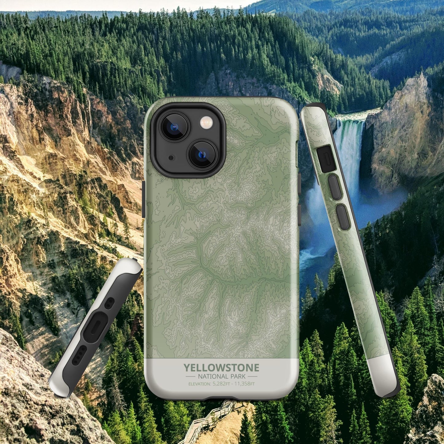 Yellowstone National Park Tough Case | For Apple iPhone 15, iPhone 15 Pro Max, iPhone 15 Plus, iPhone 14 Pro, iPhone 14, iPhone 13, 12, 11