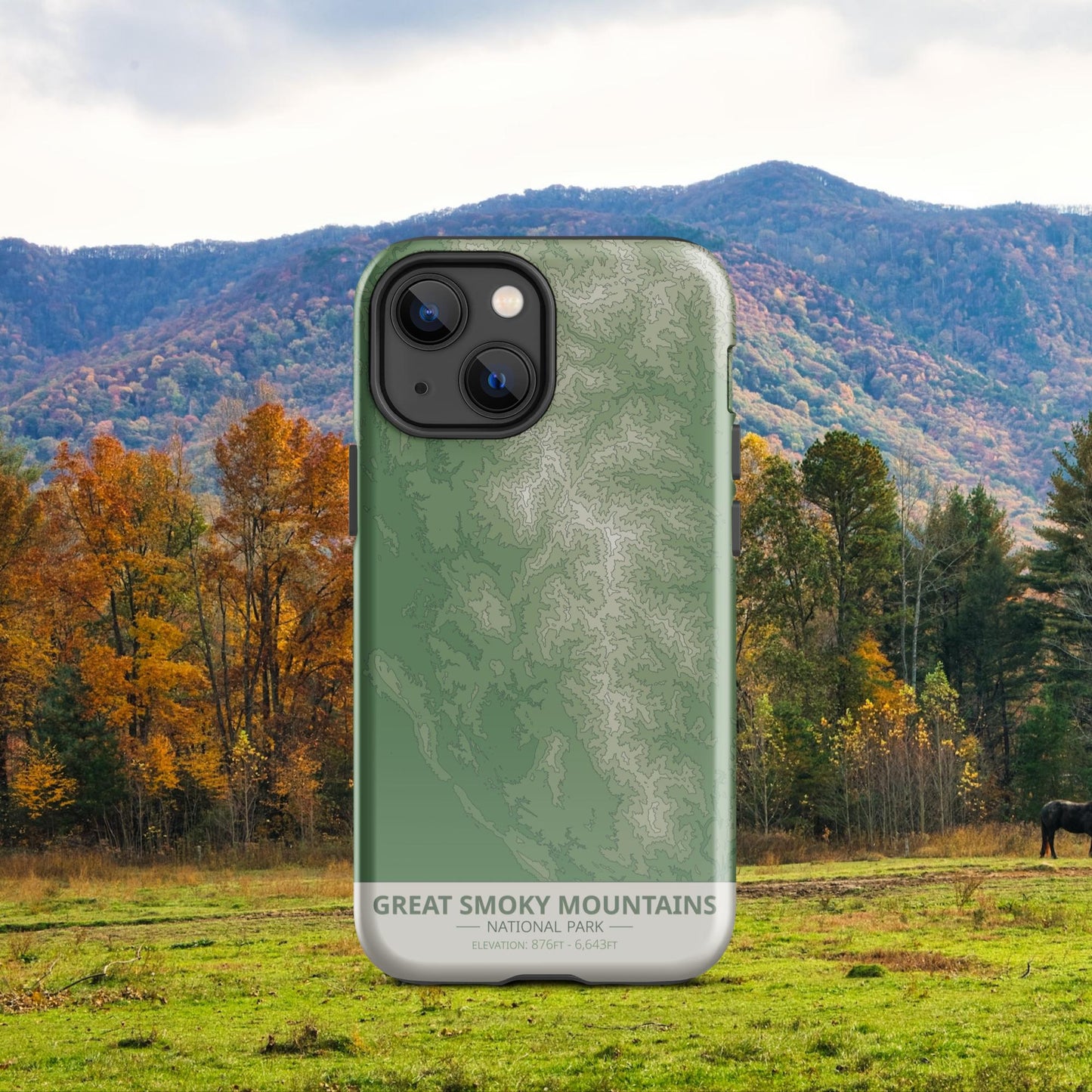 Great Smoky Mountains National Park Tough Case | For Apple iPhone 15, iPhone 15 Pro Max, iPhone 15 Plus, iPhone 14 Pro, iPhone 14, iPhone 13, 12, 11