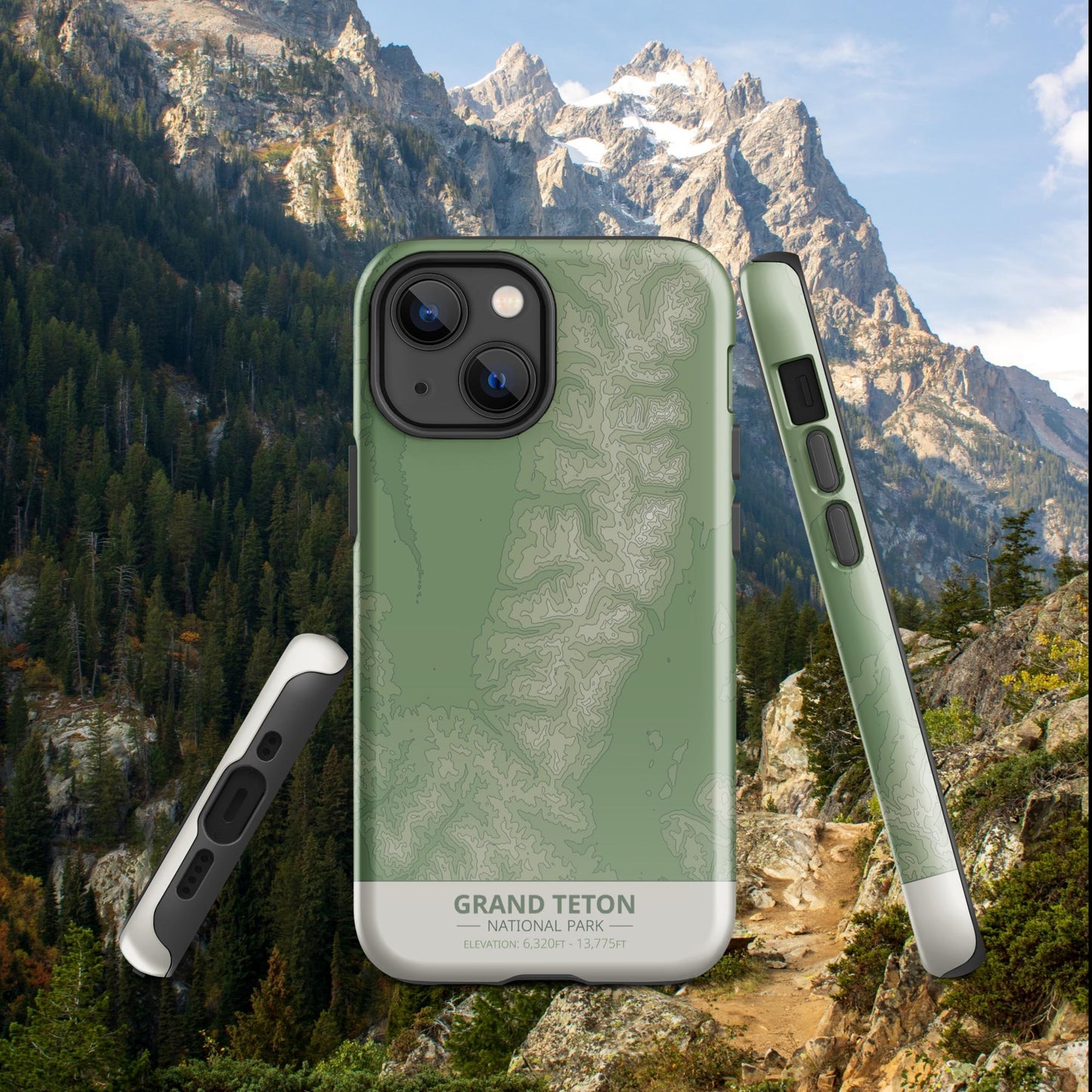 Grand Teton National Park Tough Case | For Apple iPhone 15, iPhone 15 Pro Max, iPhone 15 Plus, iPhone 14 Pro, iPhone 14, iPhone 13, 12, 11