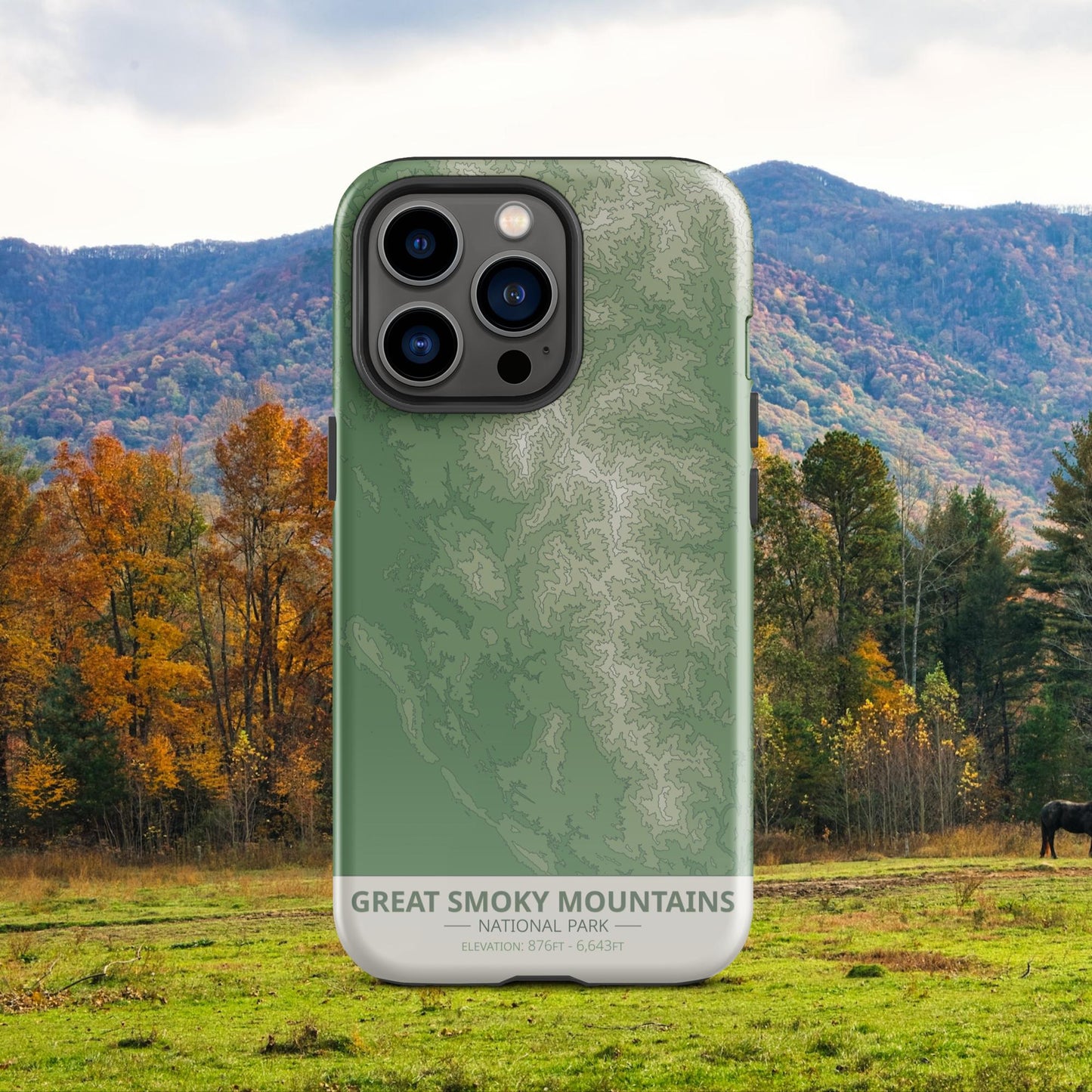 Great Smoky Mountains National Park Tough Case | For Apple iPhone 15, iPhone 15 Pro Max, iPhone 15 Plus, iPhone 14 Pro, iPhone 14, iPhone 13, 12, 11