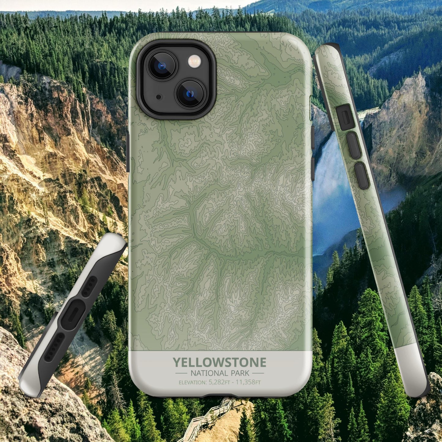 Yellowstone National Park Tough Case | For Apple iPhone 15, iPhone 15 Pro Max, iPhone 15 Plus, iPhone 14 Pro, iPhone 14, iPhone 13, 12, 11