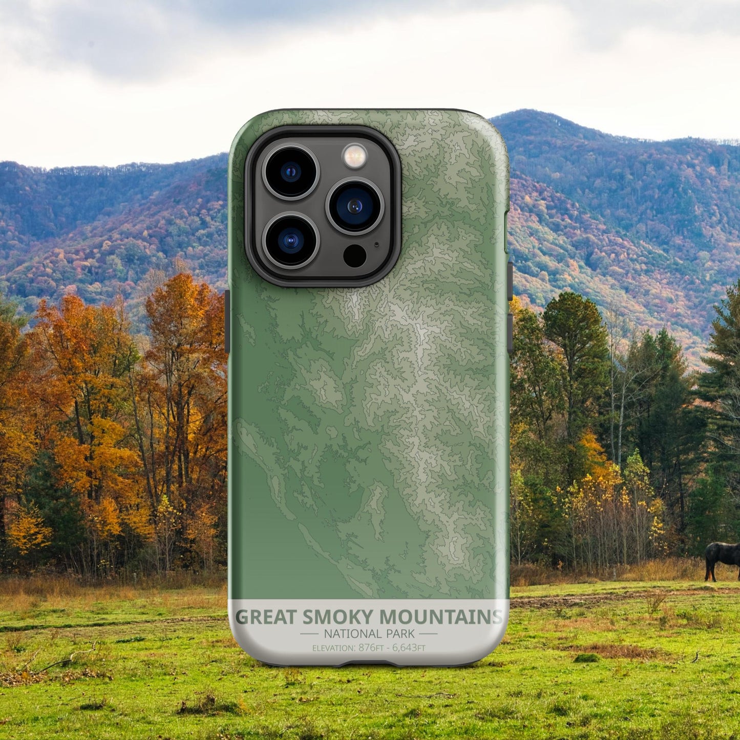 Great Smoky Mountains National Park Tough Case | For Apple iPhone 15, iPhone 15 Pro Max, iPhone 15 Plus, iPhone 14 Pro, iPhone 14, iPhone 13, 12, 11