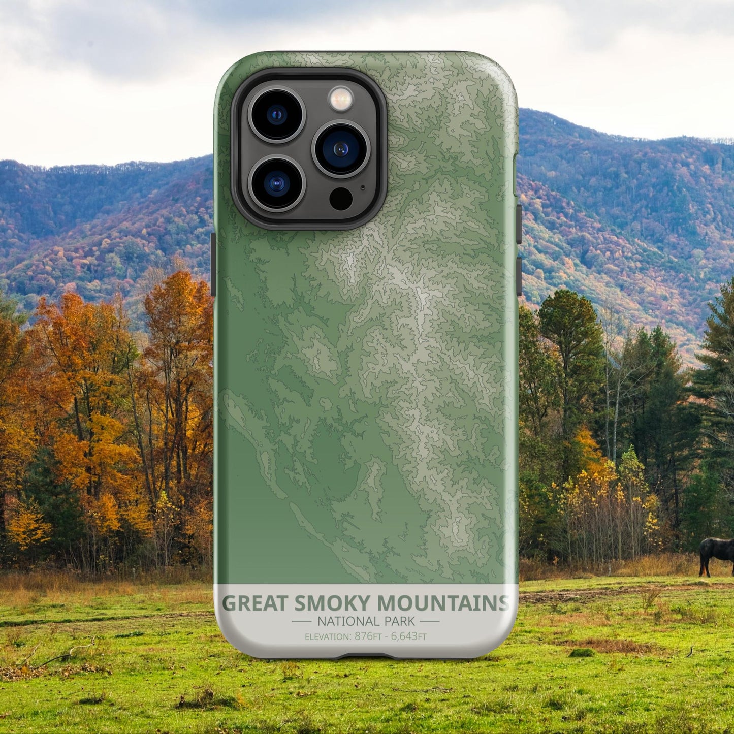 Great Smoky Mountains National Park Tough Case | For Apple iPhone 15, iPhone 15 Pro Max, iPhone 15 Plus, iPhone 14 Pro, iPhone 14, iPhone 13, 12, 11