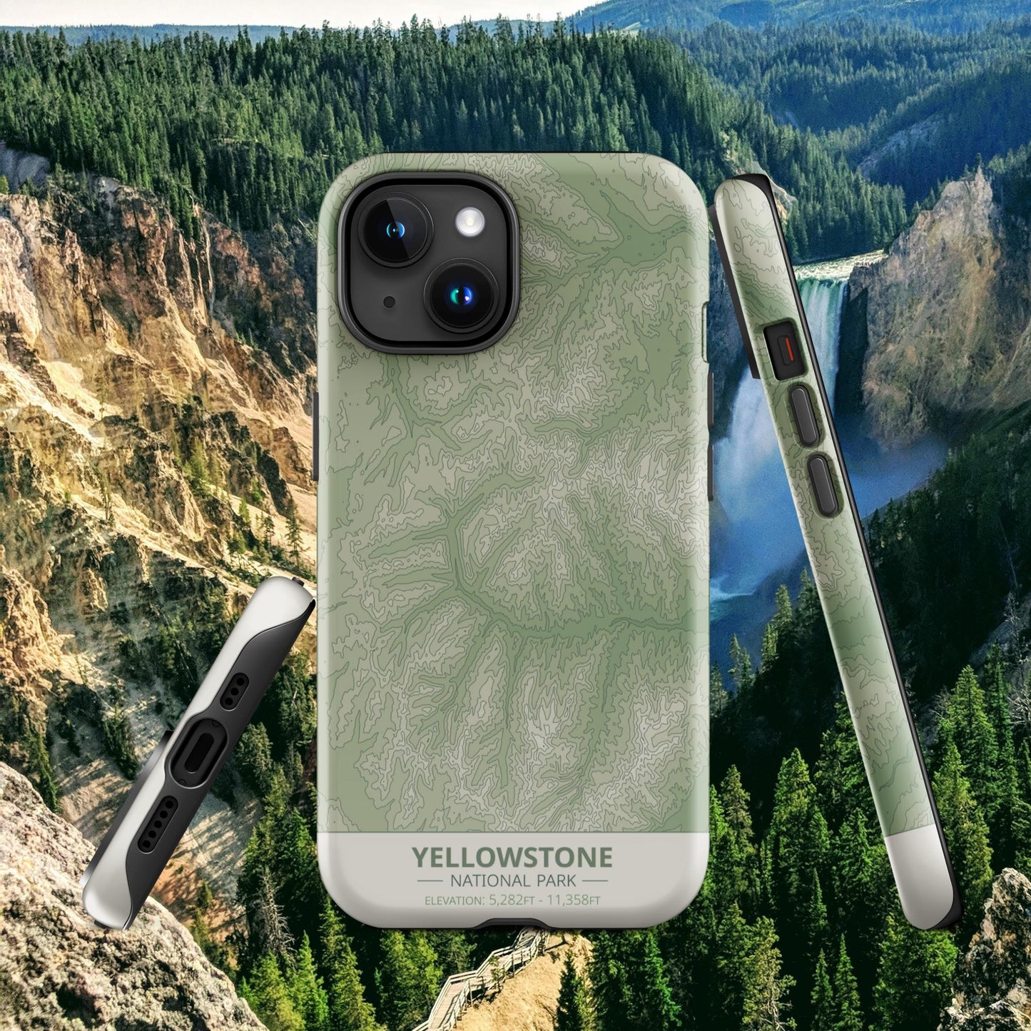 Yellowstone National Park Tough Case | For Apple iPhone 15, iPhone 15 Pro Max, iPhone 15 Plus, iPhone 14 Pro, iPhone 14, iPhone 13, 12, 11