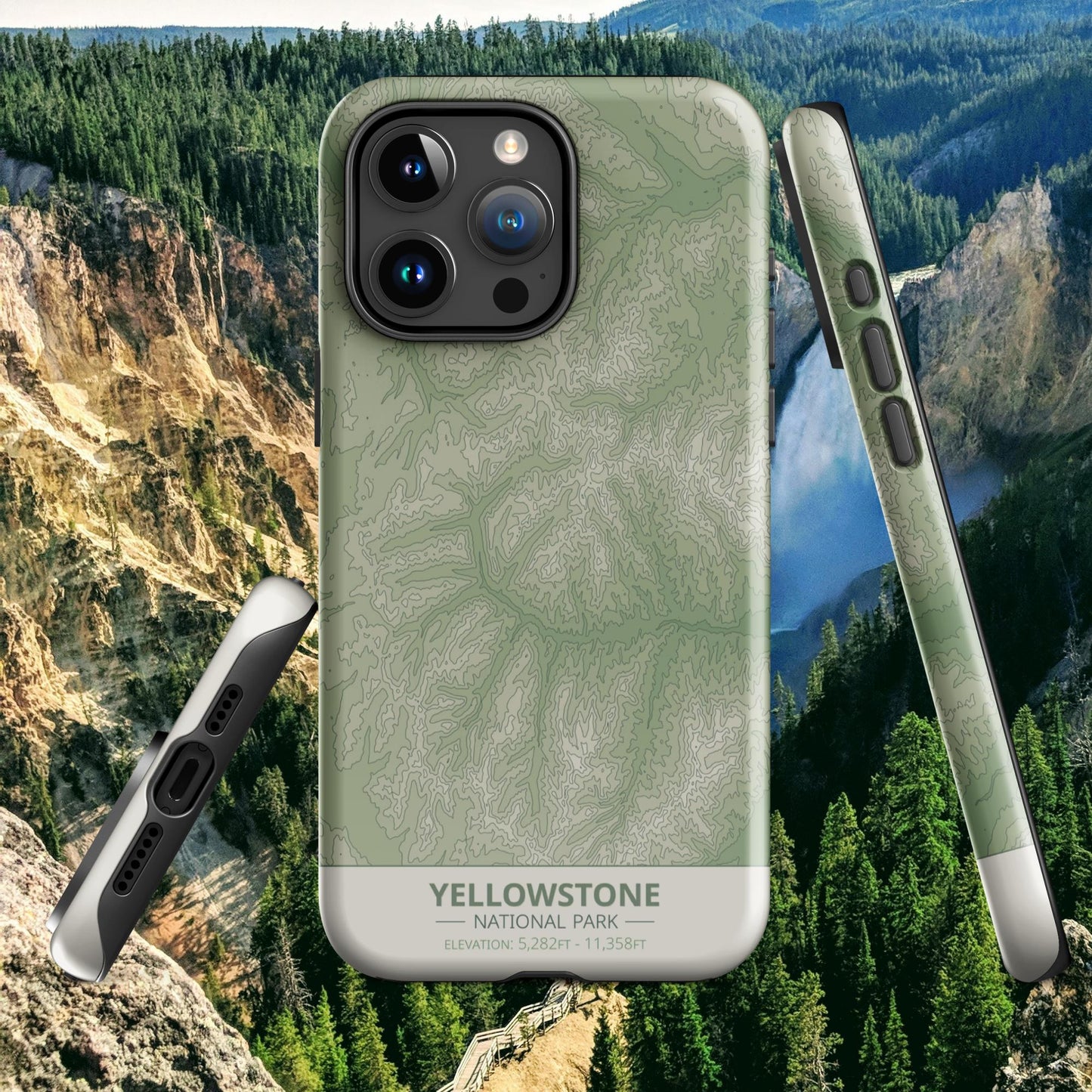 Yellowstone National Park Tough Case | For Apple iPhone 15, iPhone 15 Pro Max, iPhone 15 Plus, iPhone 14 Pro, iPhone 14, iPhone 13, 12, 11