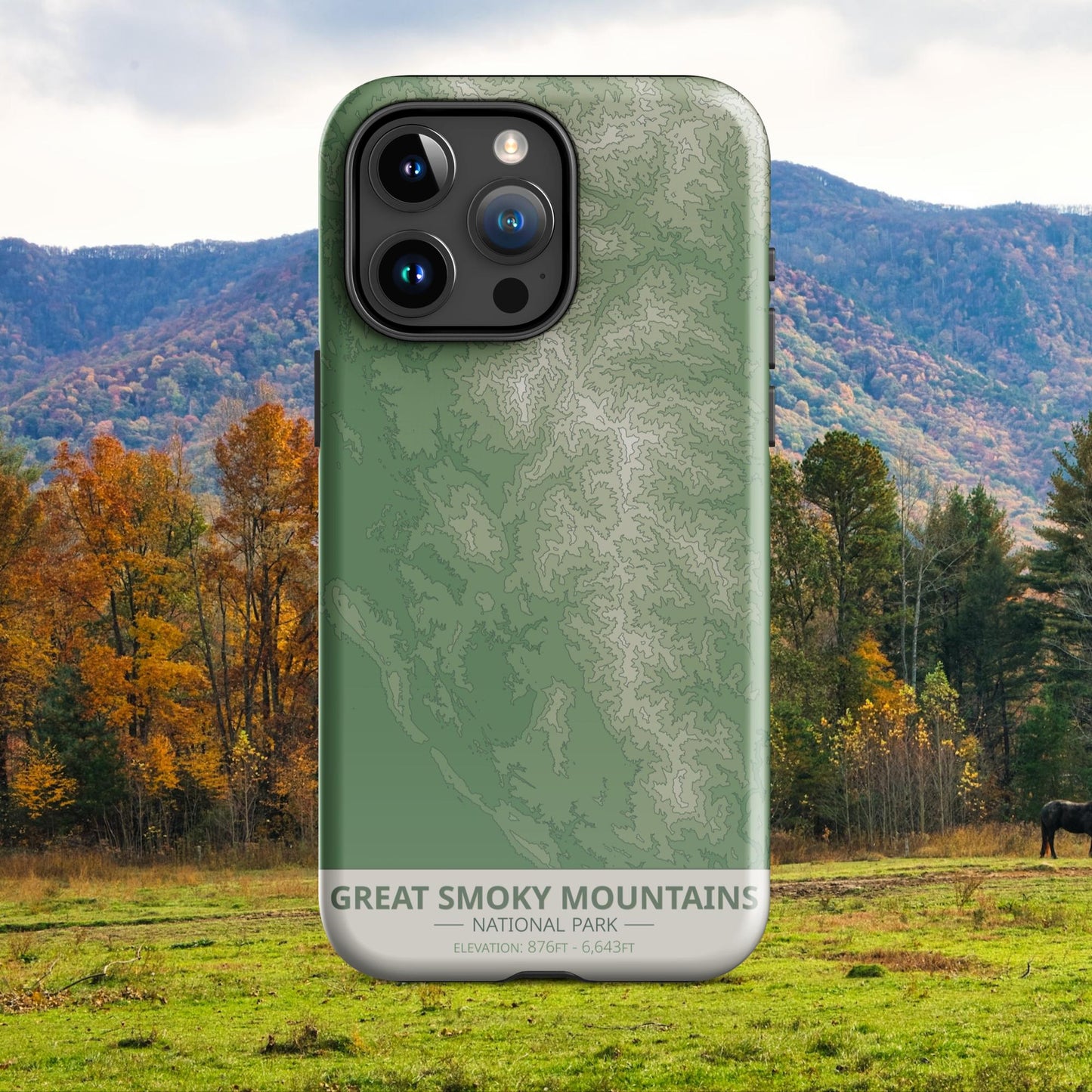 Great Smoky Mountains National Park Tough Case | For Apple iPhone 15, iPhone 15 Pro Max, iPhone 15 Plus, iPhone 14 Pro, iPhone 14, iPhone 13, 12, 11